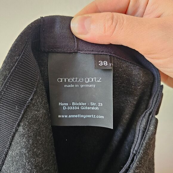 Annette Gortz Grey Stripe Skinny Pants Size 38 - Picture 4 of 7